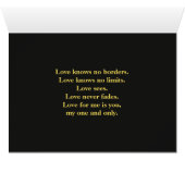 Gold Plated Love Cards (Inside Horizontal (Bottom))