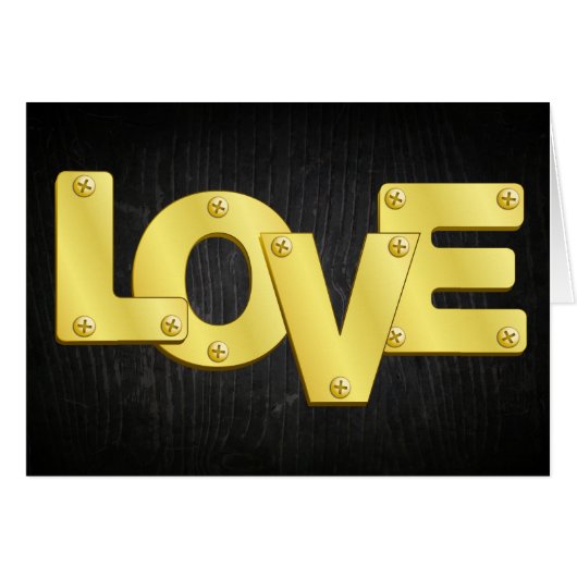 Gold Plated Love Cards (Front Horizontal)