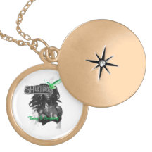 Gold-Plated Round Locket Necklace