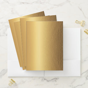 Gold Pocket Folder