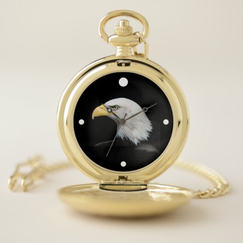Gold Pocket Watch With Eagle