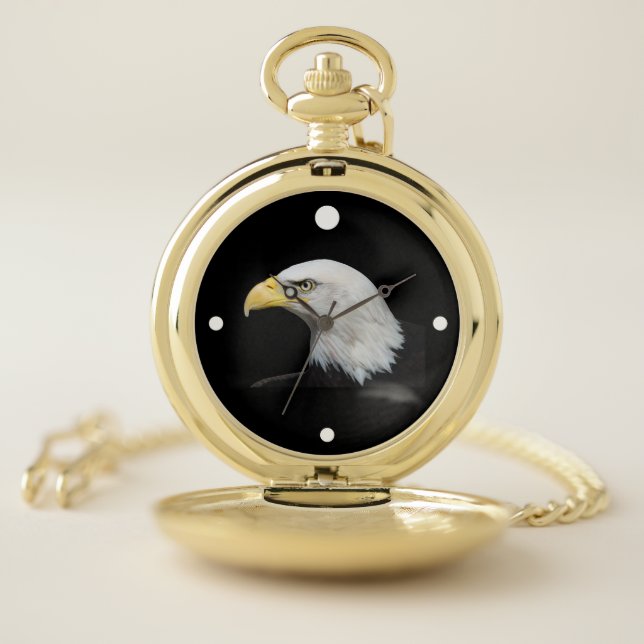 Gold Pocket Watch With Eagle (Inside)