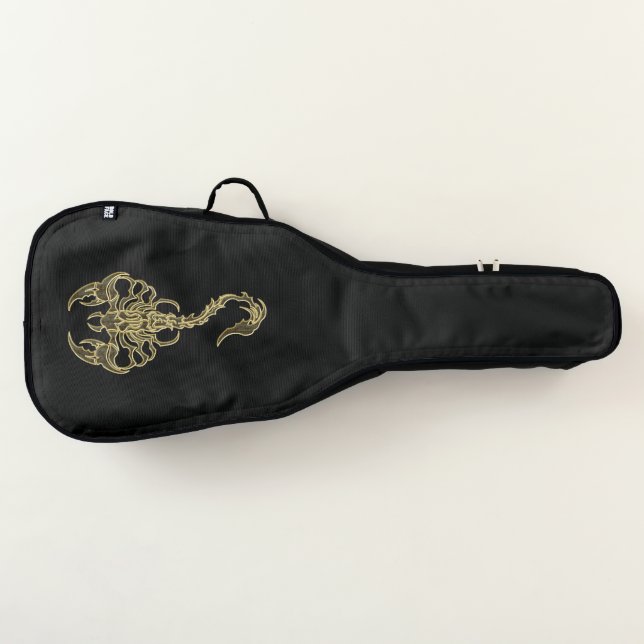 Gold poisonous scorpion very venomous insect guitar case