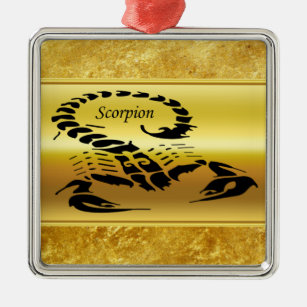 Gold poisonous scorpion very venomous insect metal ornament