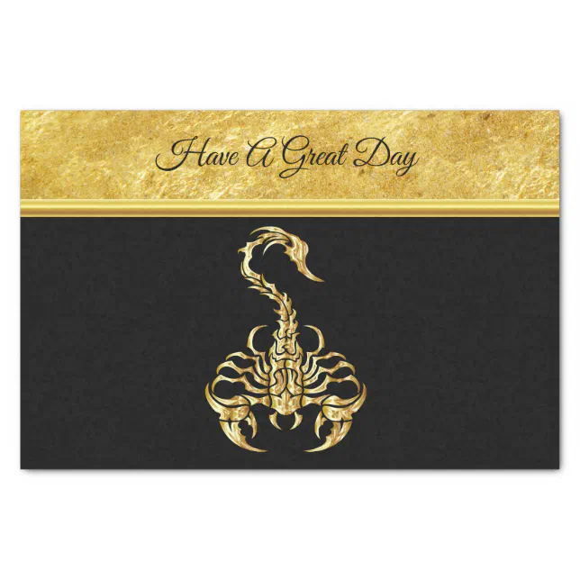 Gold poisonous scorpion very venomous insect tissue paper Zazzle