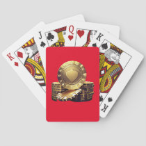 Gold Poker Chips Playing Cards