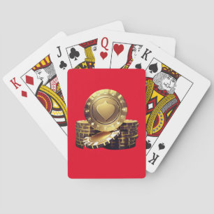 Gold Poker Chips Playing Cards