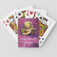 Gold Poker Chips Playing Cards