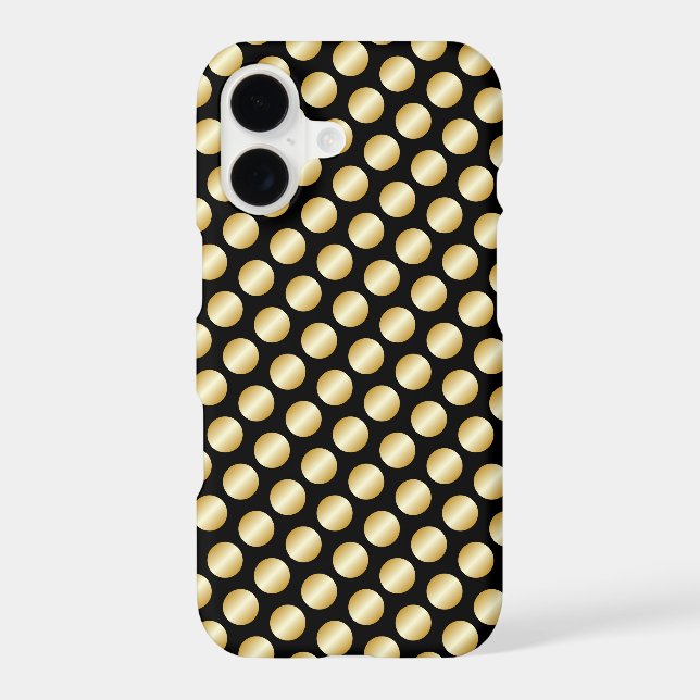 Gold Polka Dot Design iPhone Case (Back)