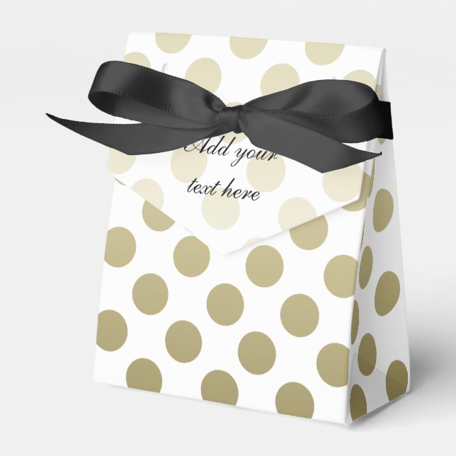 Gold Polka Dot Favor Boxes (Front Side)