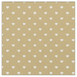 Gold Polka Dot Hearts Fabric