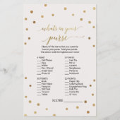 Gold Polka Dot How Well Do You Know The Bride Game (Back)