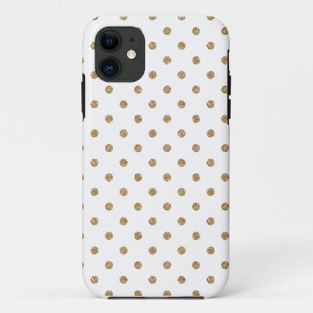 Gold Polka Dot Iphone 5 Case by AestheticallySmitten at Zazzle