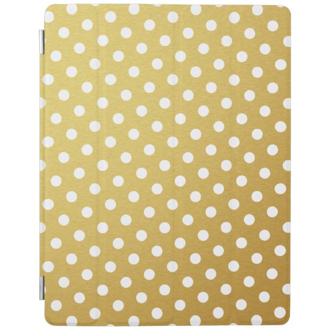 Gold Polka Dot Pattern iPad Case (Front)