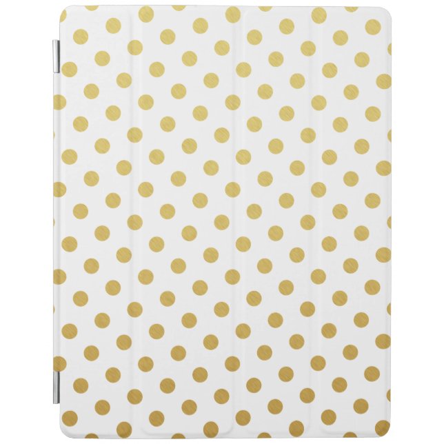 Gold Polka Dot Pattern iPad Case (Front)