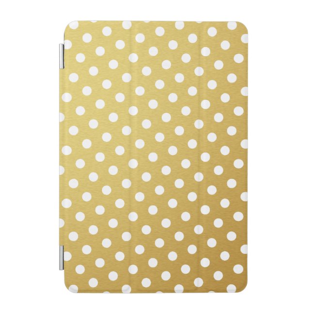 Gold Polka Dot Pattern iPad Mini Case (Front)