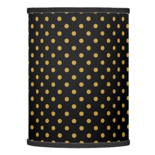 Gold Polka Dot Pattern Lamp Shade