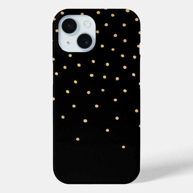 Gold Polka Dot Pattern Tiny Hand Drawn Fading Case-Mate iPhone Case (Back)