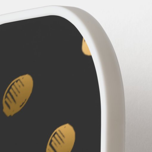 gold-polka-dot-pattern-white-black-custom-text-pickleball-paddle-zazzle