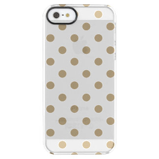 Gold Polka Dot Clear iPhone SE/5/5s Case
