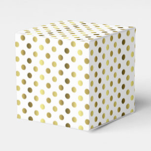 Gold Polka Dot Wedding Favor Gift Box