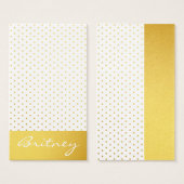 Gold polka dots and monogram - custom (Front & Back)