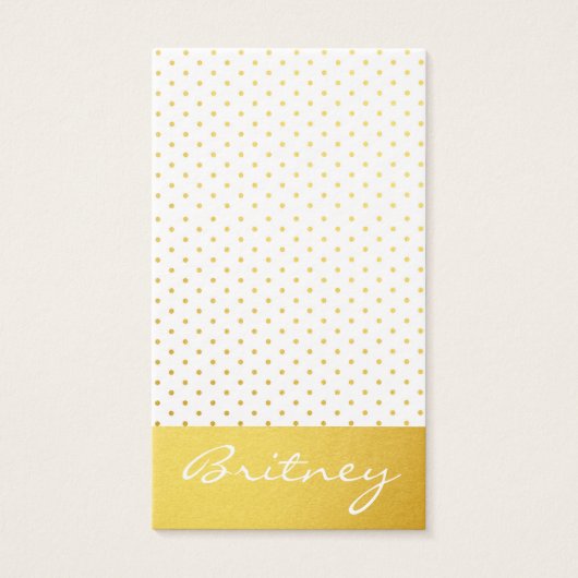 Gold polka dots and monogram - custom (Front)