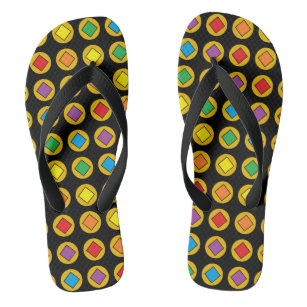 rainbow flip flops with diamonds