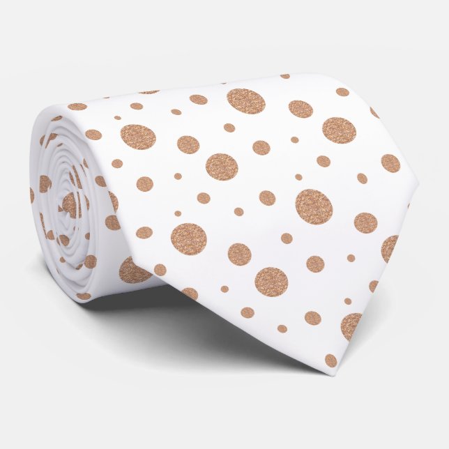 Gold polka dots napkins  neck tie (Rolled)