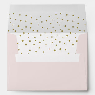 Gold Polka Dots Pattern Holiday Envelopes