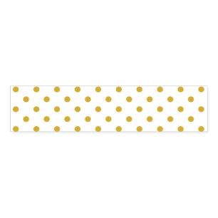 Gold Polka Dots Pattern on White Napkin Bands