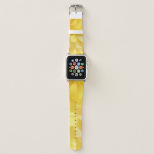 Gold Polygon 3D Abstract Background Apple Watch Band