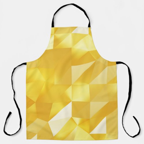Gold Polygon 3D Abstract Background Apron