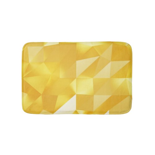 Gold Polygon 3D Abstract Background Bath Mat