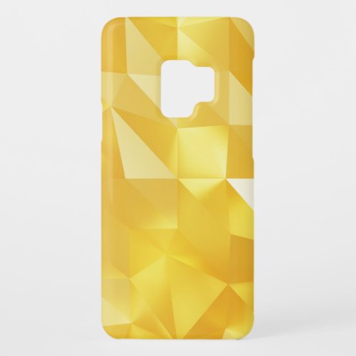 Gold Polygon 3D Abstract Background Case_Mate Samsung Galaxy S9 Case