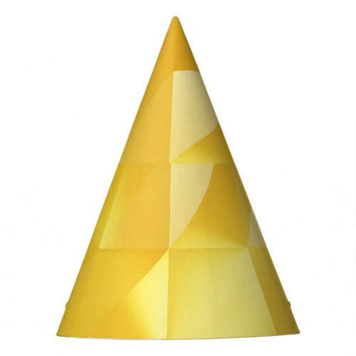 Gold Polygon 3D Abstract Background Party Hat