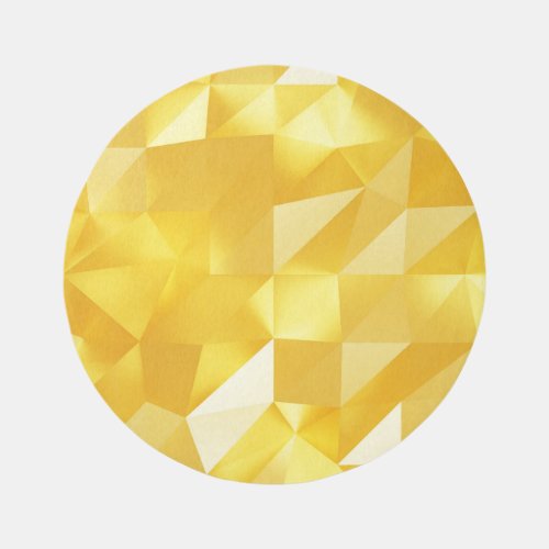 Gold Polygon 3D Abstract Background Rug