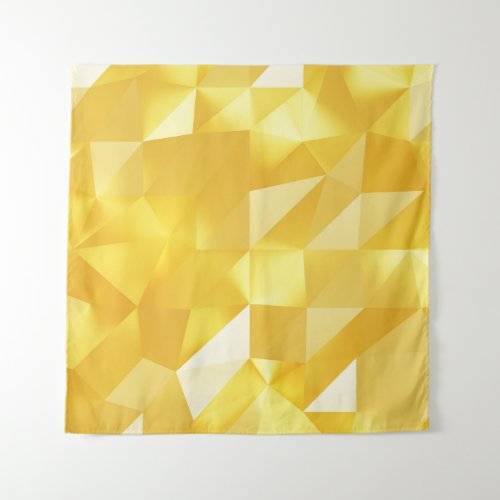 Gold Polygon 3D Abstract Background Tapestry