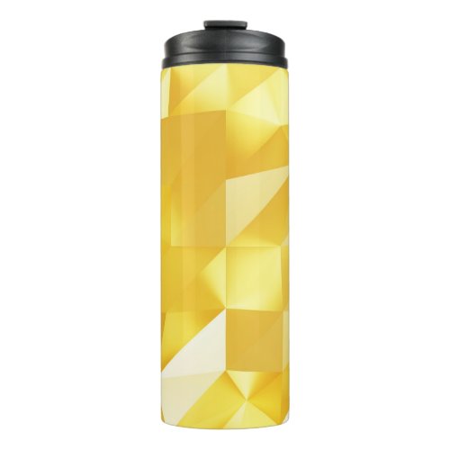 Gold Polygon 3D Abstract Background Thermal Tumbler