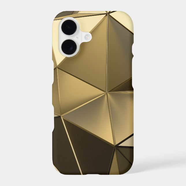 Gold Polygon Design Case-Mate iPhone Case (Back)