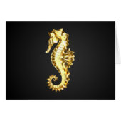 Gold Polygonal Seahorse (Front Horizontal)