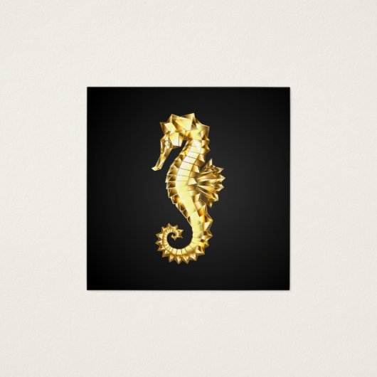 Gold Polygonal Seahorse (Front)