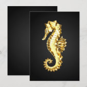 Gold Polygonal Seahorse (Front/Back)