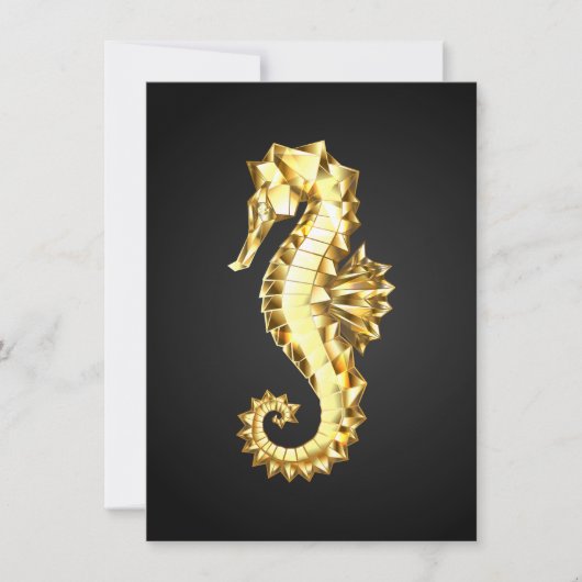 Gold Polygonal Seahorse (Front)
