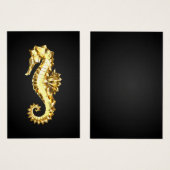 Gold Polygonal Seahorse (Front & Back)