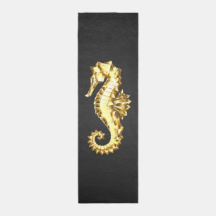Gold Polygonal Seahorse Outdoor Rug