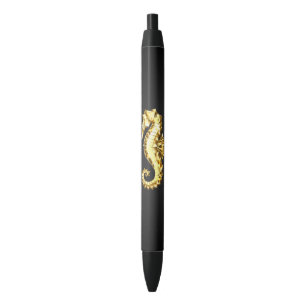 Gold Polygonal Seahorse Pen