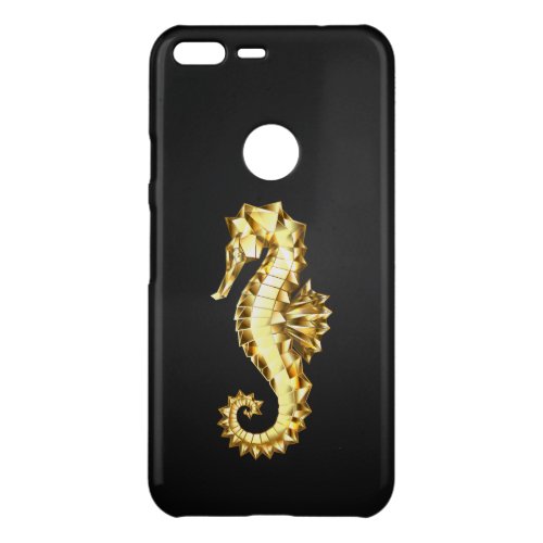 Gold Polygonal Seahorse Uncommon Google Pixel XL Case