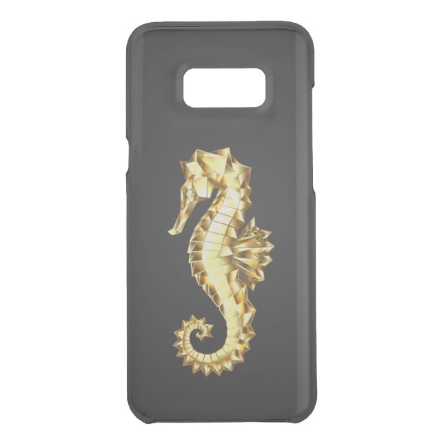 Gold Polygonal Seahorse Uncommon Samsung Galaxy Case (Back)
