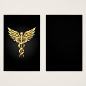 Gold Polygonal Symbol Caduceus (Front & Back)